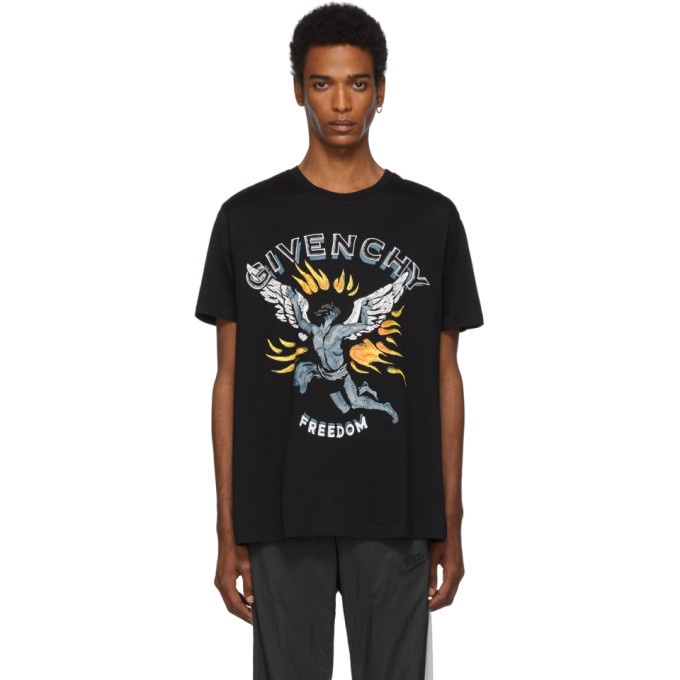 Givenchy Black Freedom Icarus Regular Fit T-Shirt Givenchy