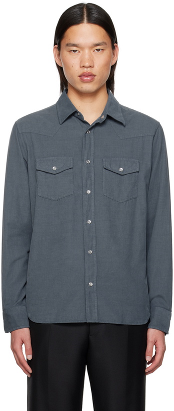 Photo: TOM FORD Blue Western Shirt