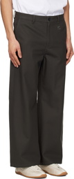 Courrèges Gray Hammer Cotton Short Trousers
