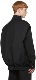 We11done Black Studded Detail Bomber Vest