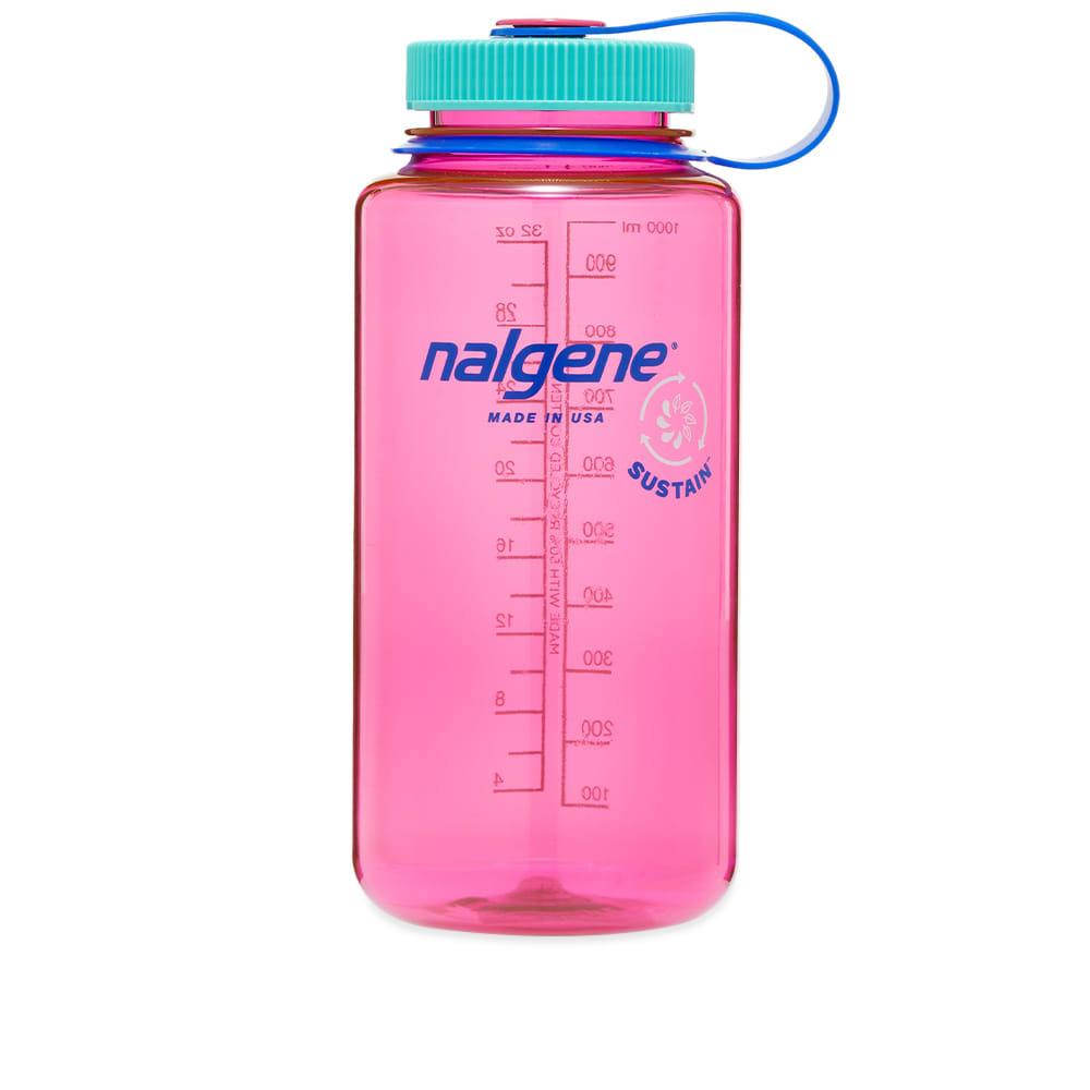 Nalgene Wide Mouth 16 Ounce Sustain Bottle, Electric Magenta