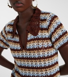 Anna Kosturova Crochet cotton polo dress