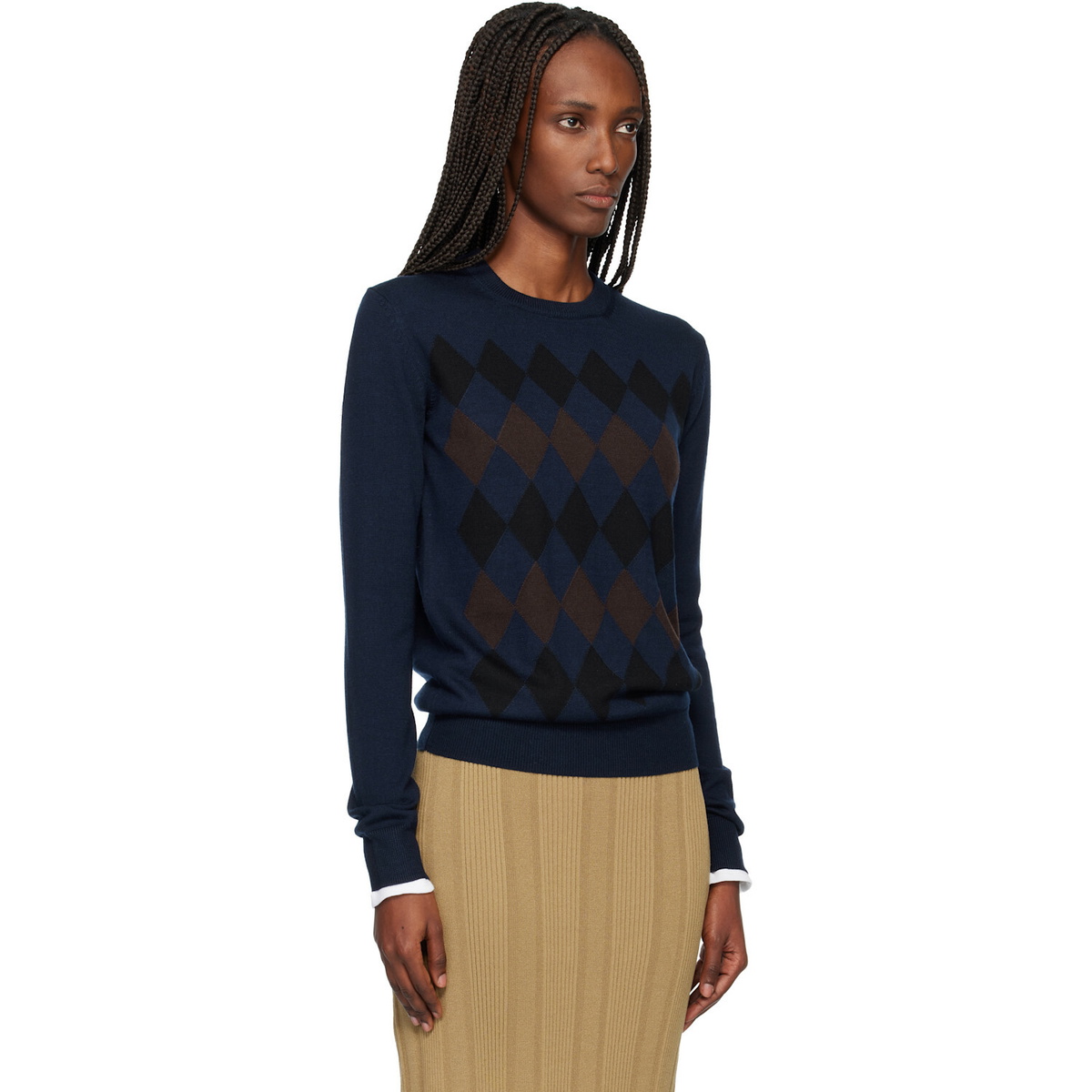 Proenza Schouler Navy Vivian Sweater