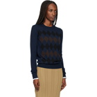 Proenza Schouler Navy Vivian Sweater