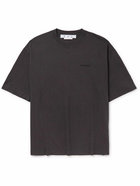 Off-White - Logo-Print Cotton-Jersey T-Shirt - Gray