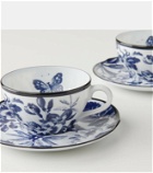 Gucci Herbarium set of 2 teacups and saucers