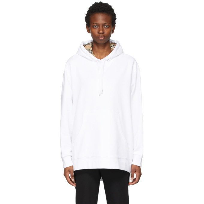 Photo: Burberry White Oversized Aurore Hoodie