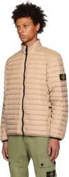 Stone Island Beige Zip Down Jacket