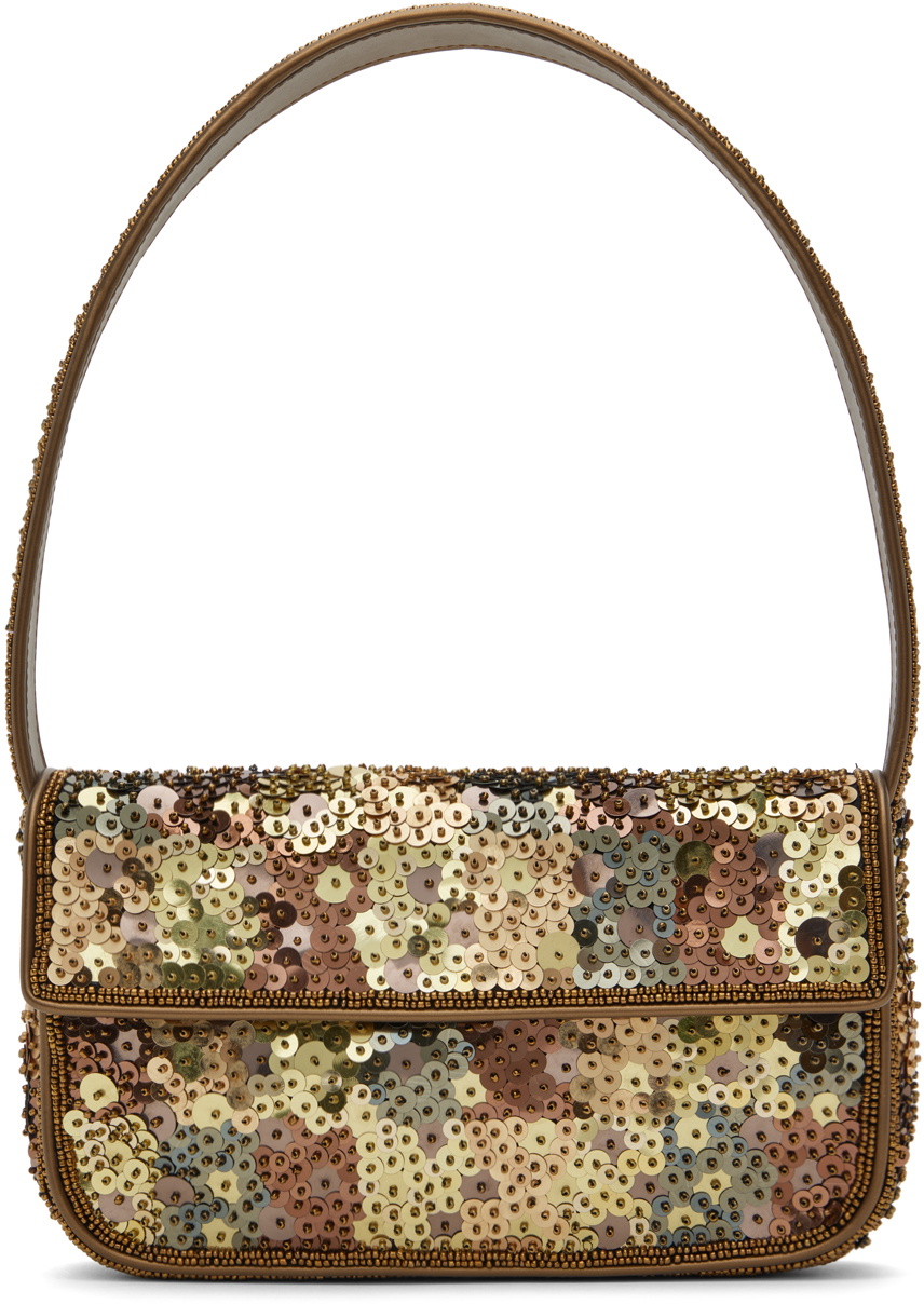 Staud Gold Tommy Beaded Bag