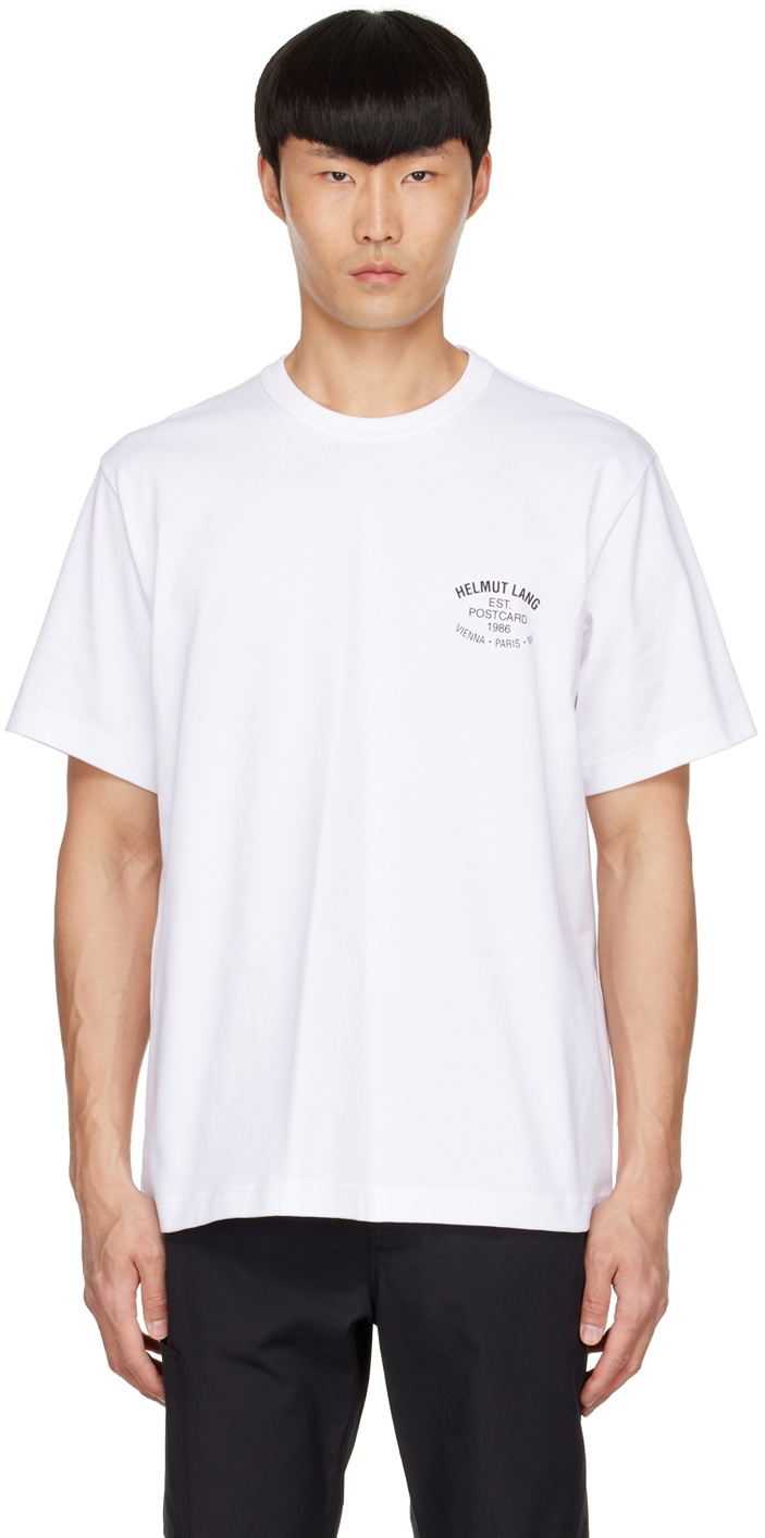 Helmut Lang White Cotton T-Shirt Helmut Lang