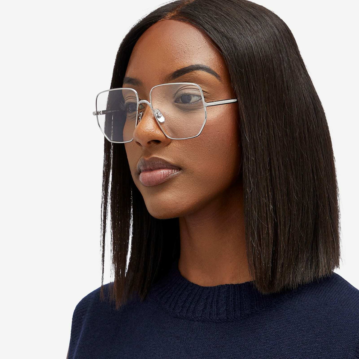 Loewe Eyewear Loewe Metal Optical Glasses in Shiny Palladium