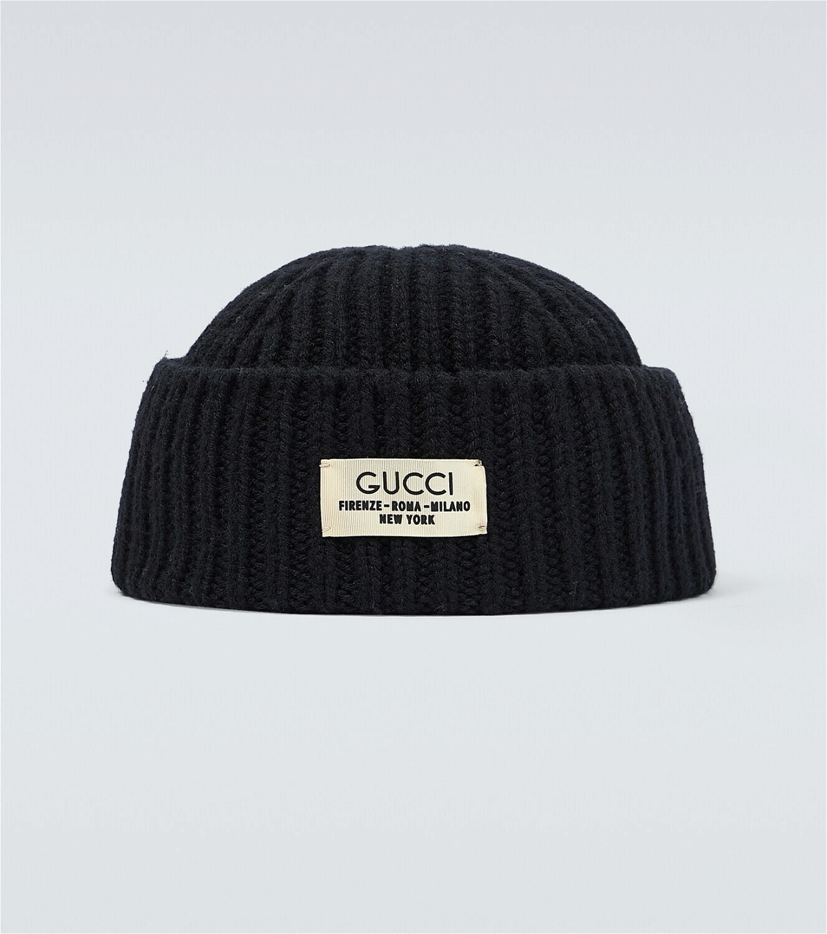Gucci Logo ribbed-knit wool-blend beanie Gucci