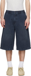Solid Homme Gray Faded Denim Shorts