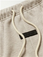 FEAR OF GOD ESSENTIALS - Straight-Leg Logo-Appliquéd Cotton-Blend Jersey Drawstring Shorts - Neutrals