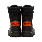 Heron Preston Black and Orange Security Boots