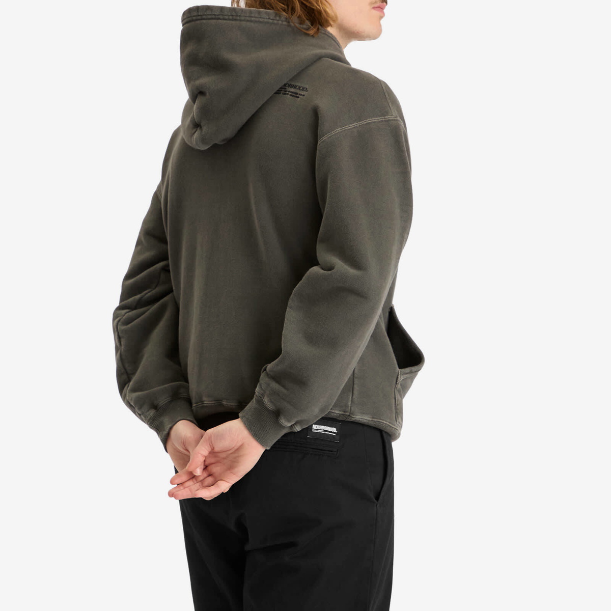 Neighborhood Men's Pigment Dyed Hoodie in Black Neighborhood