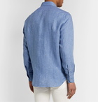 Loro Piana - Pinstriped Linen Shirt - Blue