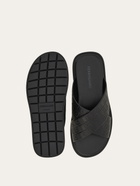 Ferragamo Mens Ferragamo Monogram sandal in Black