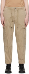 BOSS Beige Paneled Cargo Pants