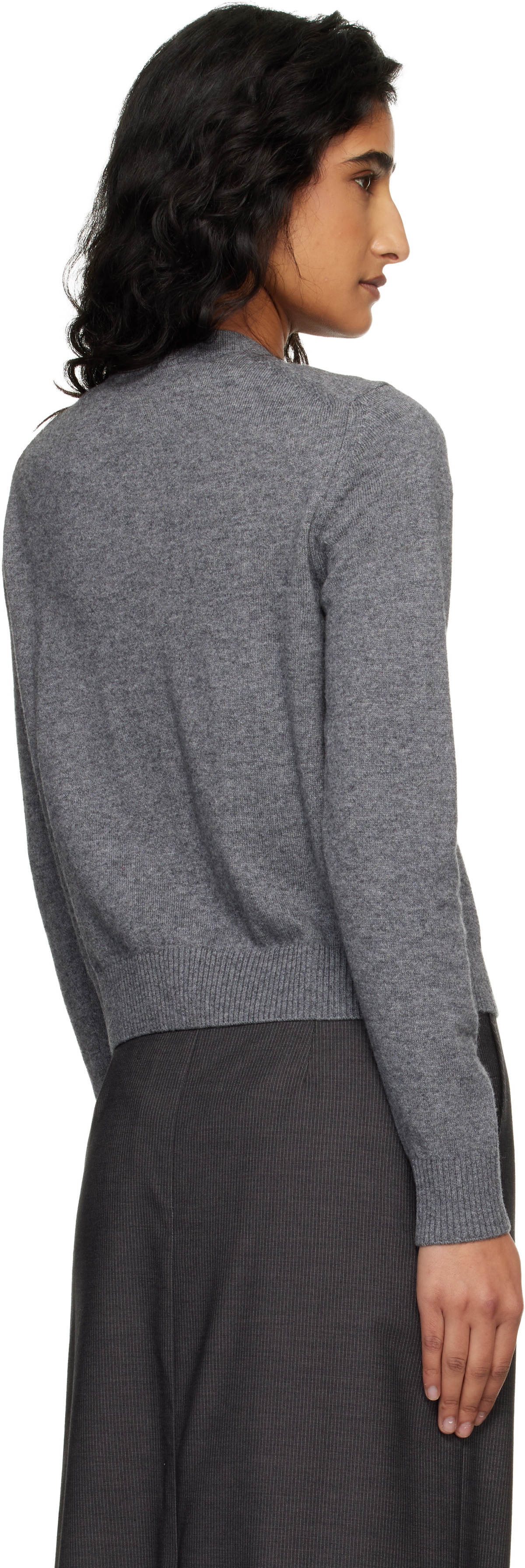 Dunst Gray Essential Crewneck Knit Cardigan