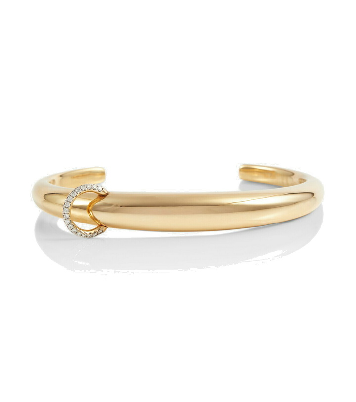 Photo: Rainbow K Piercing 14kt gold cuff bracelet with diamonds