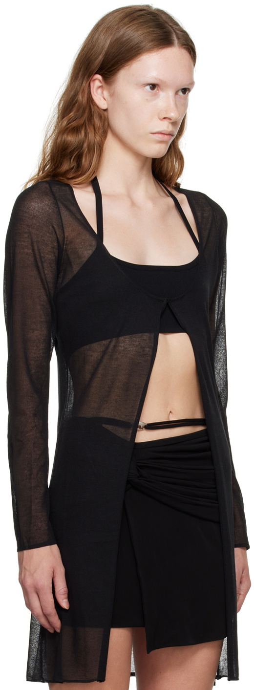 Paris Georgia Black Jasmine Cardigan & Tank Top Set