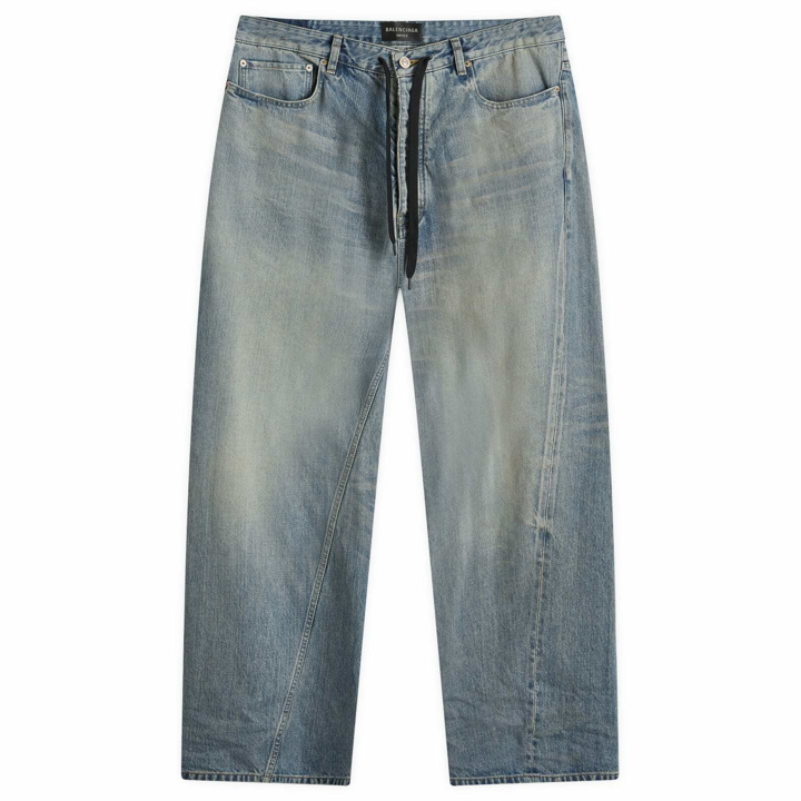 Photo: Balenciaga Men's Twisted Seam Jeans in Organic Selvedge Denim