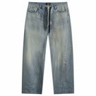 Balenciaga Men's Twisted Seam Jeans in Organic Selvedge Denim