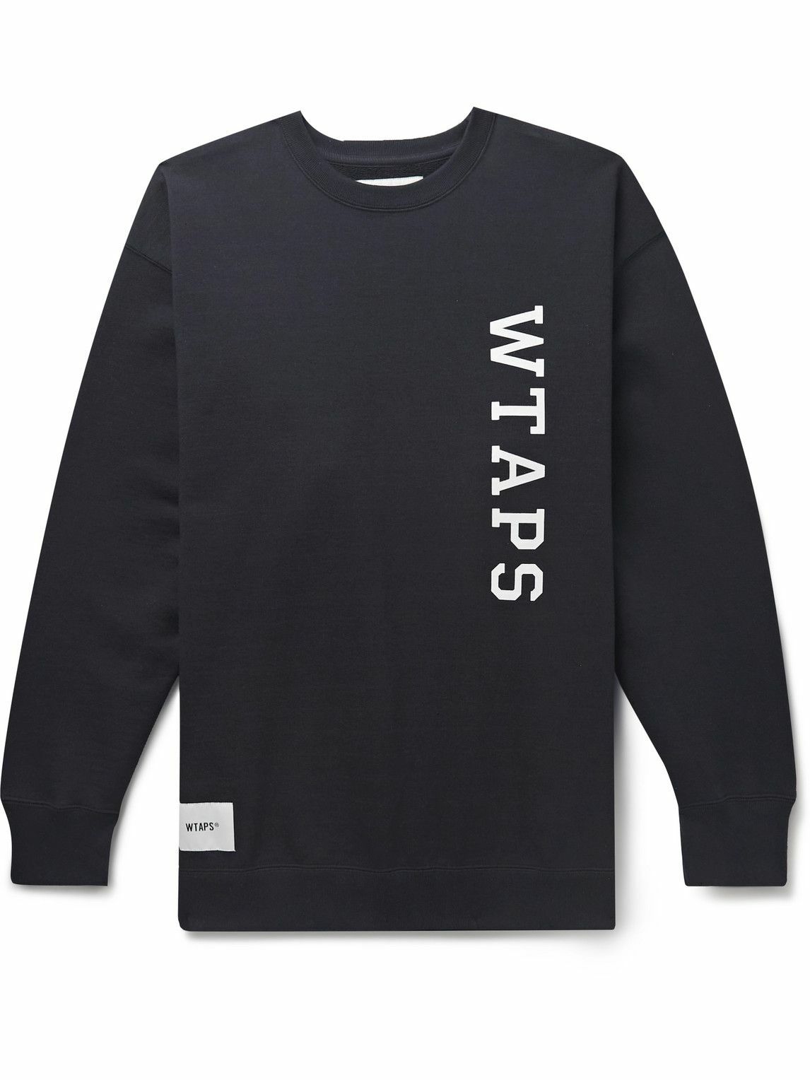 WTAPS - Logo-Print Cotton-Jersey Sweatshirt - Blue WTAPS