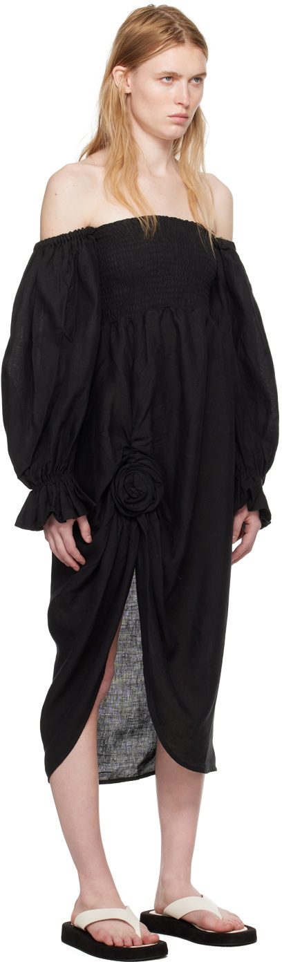 Sleeper Black Atlanta Midi Dress