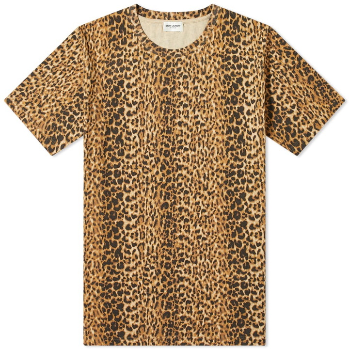 Photo: Saint Laurent Leopard Print Tee