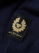 Belstaff - Kilmington Shell-Trimmed Merino Wool Half-Zip Sweater - Blue
