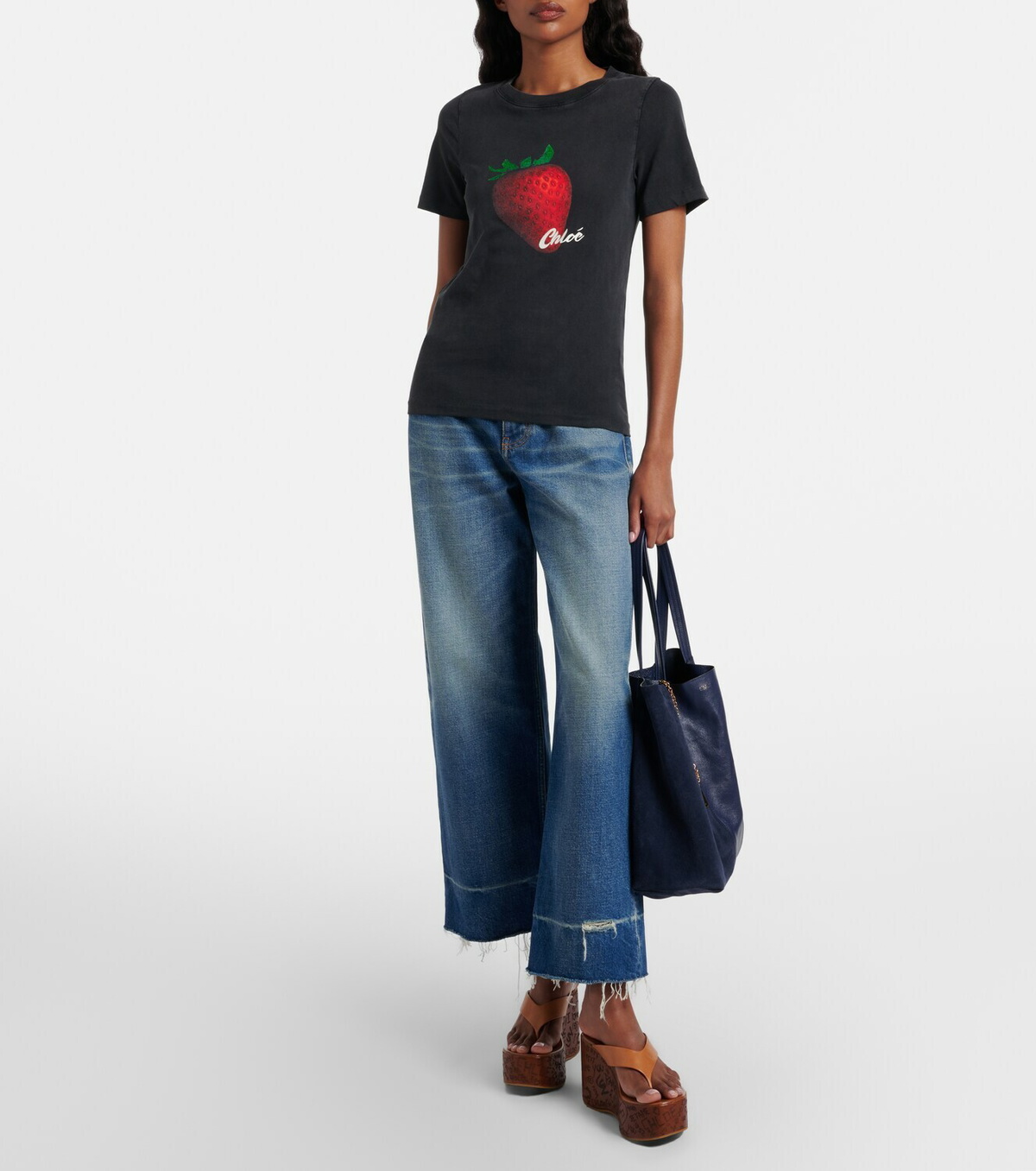 Chloé Printed cotton jersey T-shirt