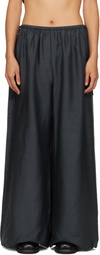St. Agni Black Silk Adjustable Balloon Pants