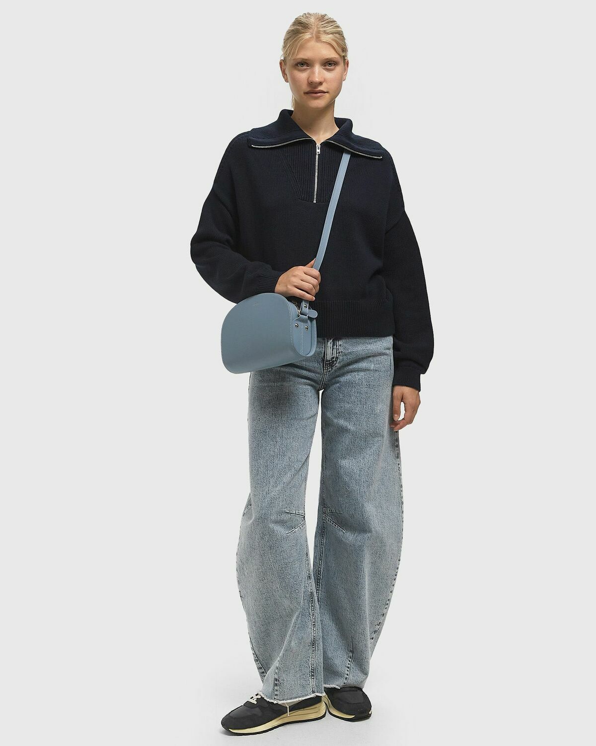 CLOSED CROPPED TROYER Blue Womens Pullover