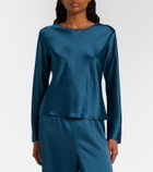Leset Barb satin top