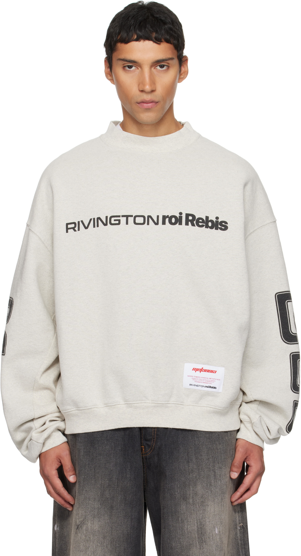 Rivington Roi Rebis Inri Embellished Hooded Cotton Sweatshirt