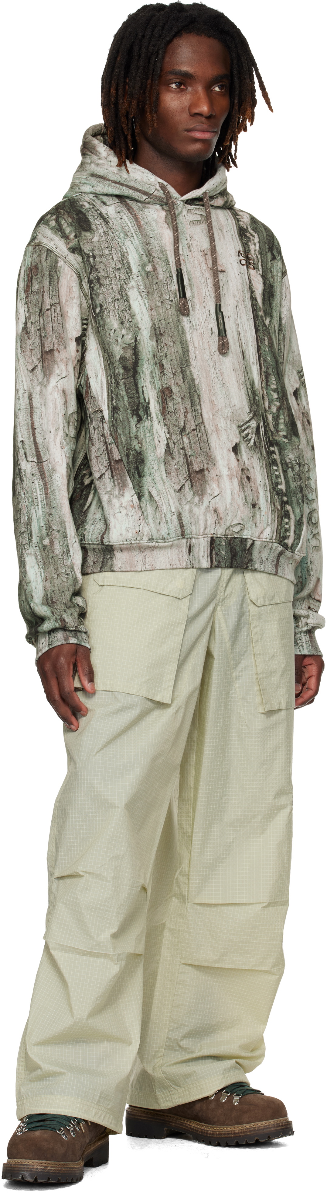 RCOS Beige & Khaki Stack Logo Hoodie