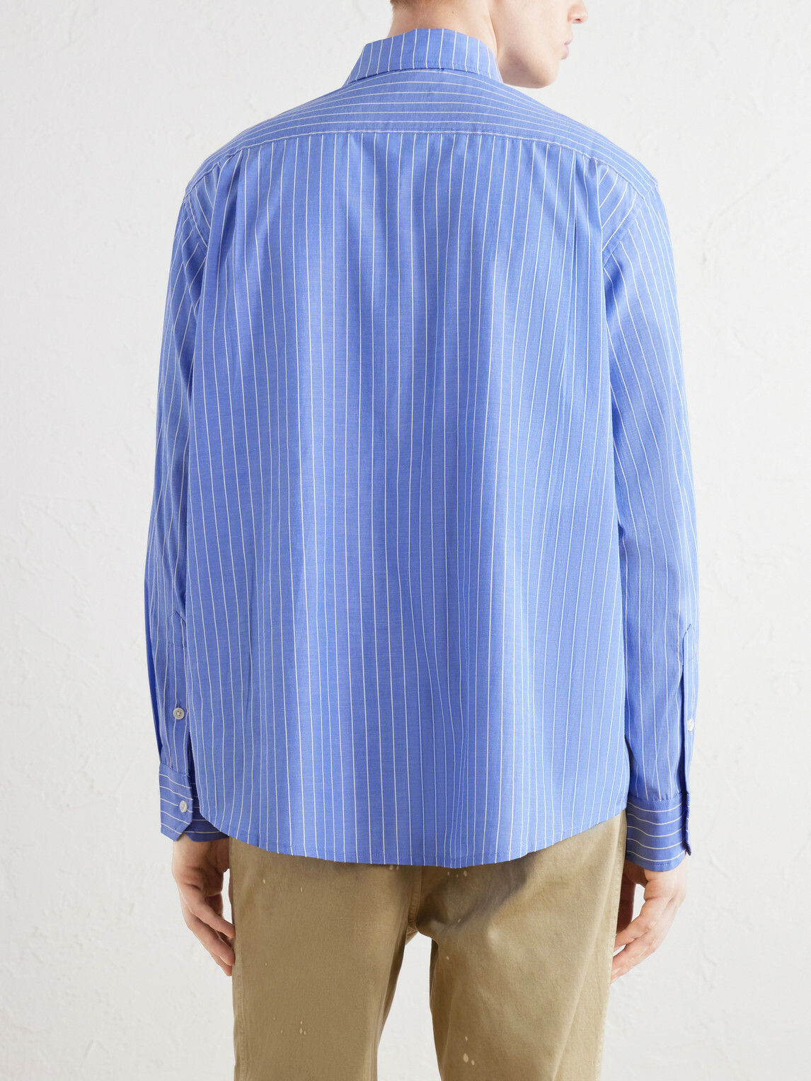 BODE - Striped Cotton-Poplin Shirt - Blue
