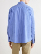 BODE - Striped Cotton-Poplin Shirt - Blue