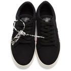 Off-White Black Canvas Vulcanized Low Sneakers