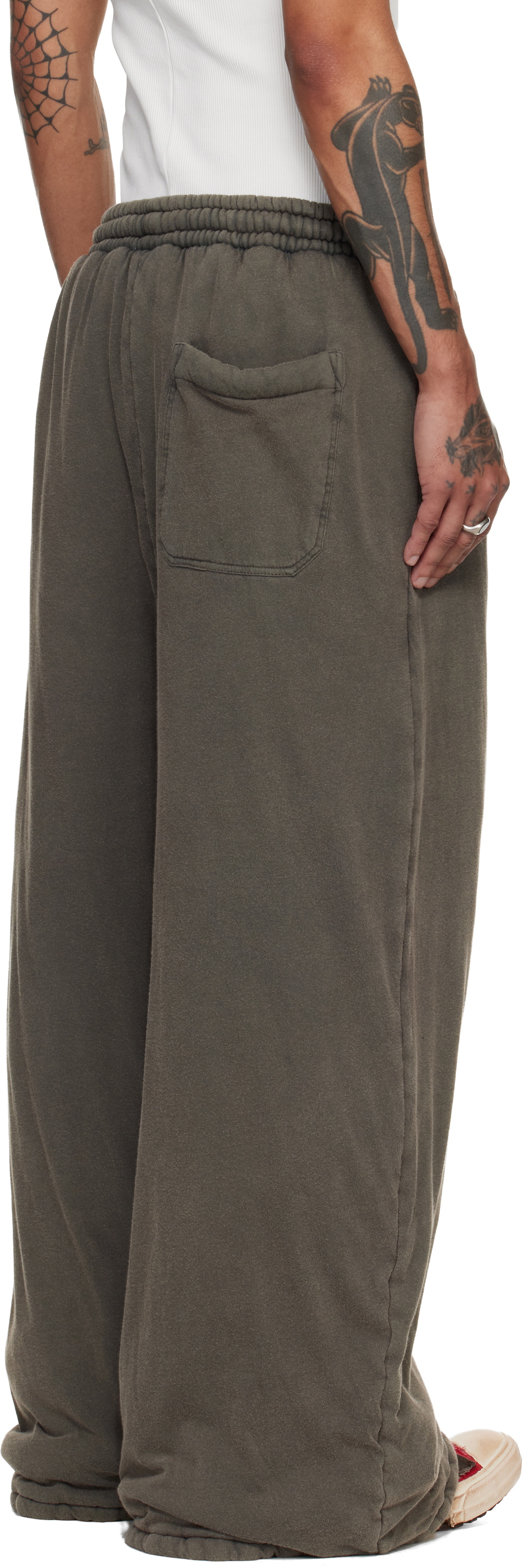 LU'U DAN Gray Wadded Bontans Sweatpants