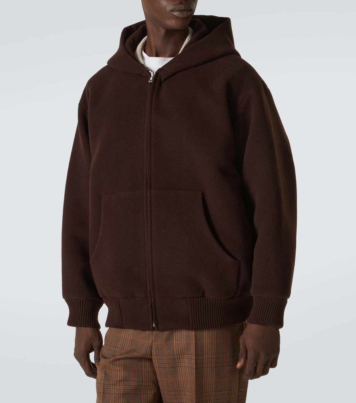 Auralee Oversized wool pile hoodie Auralee