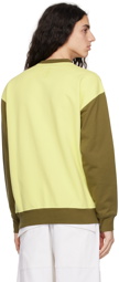 JW Anderson Khaki & Yellow Printed Sweatshirt