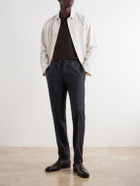 Slowear - Tapered Cashmere-Flannel Drawstring Trousers - Gray