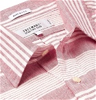 Freemans Sporting Club - Striped Slub Cotton Shirt - Pink