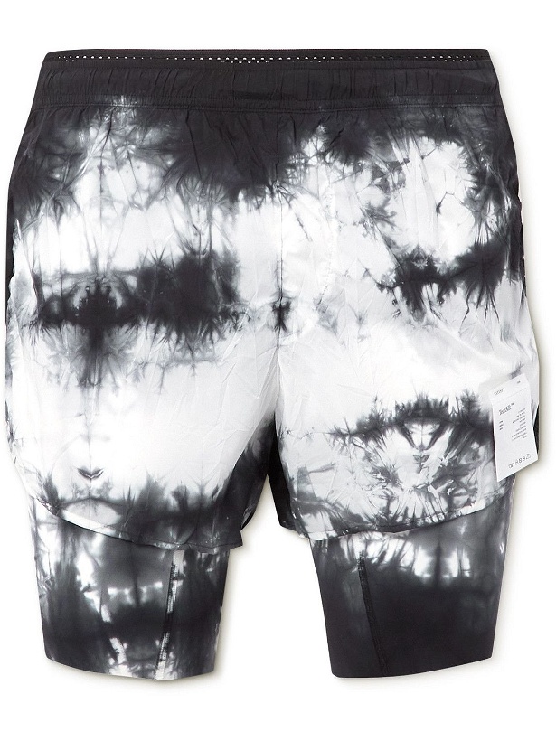 Photo: Satisfy - Layered Tie-Dye TechSilk and Justice Shorts - Black
