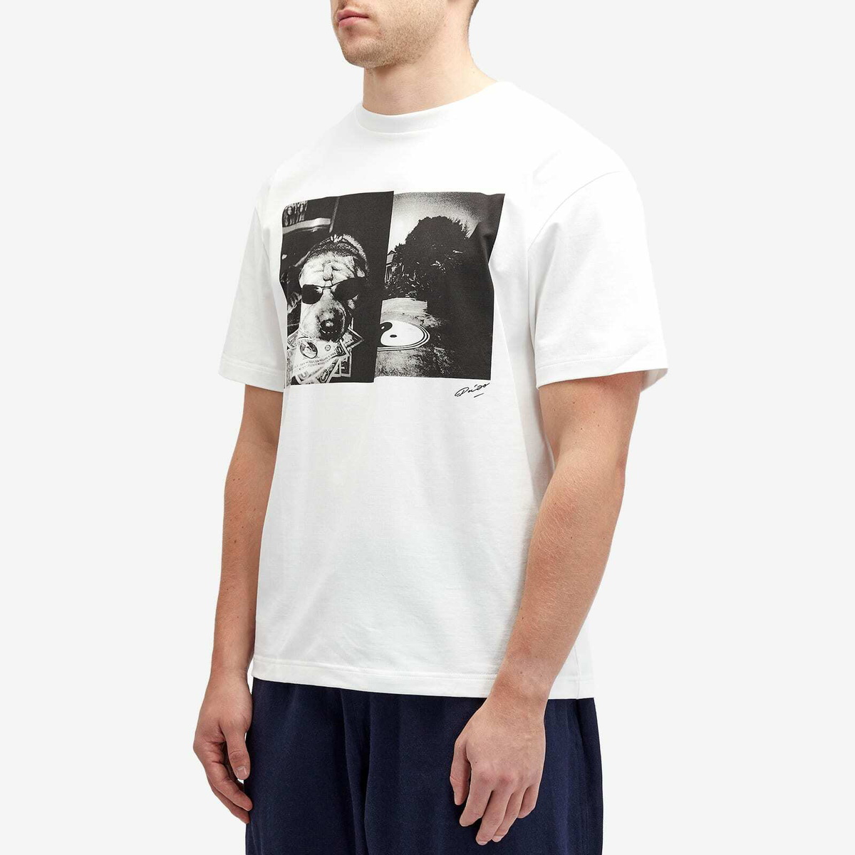 Uniform Experiment Men's x Daido Moriyama Split T-Shirt in White