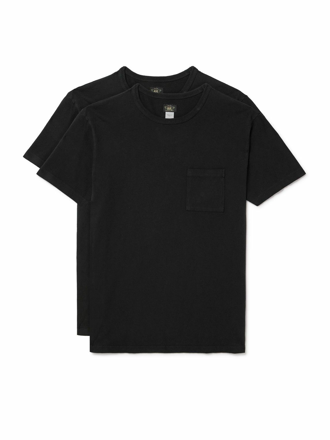 RRL - Slim-Fit Textured-Cotton Henley T-Shirt - Black RRL