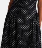 Faithfull La Cala polka-dot halterneck linen midi dress